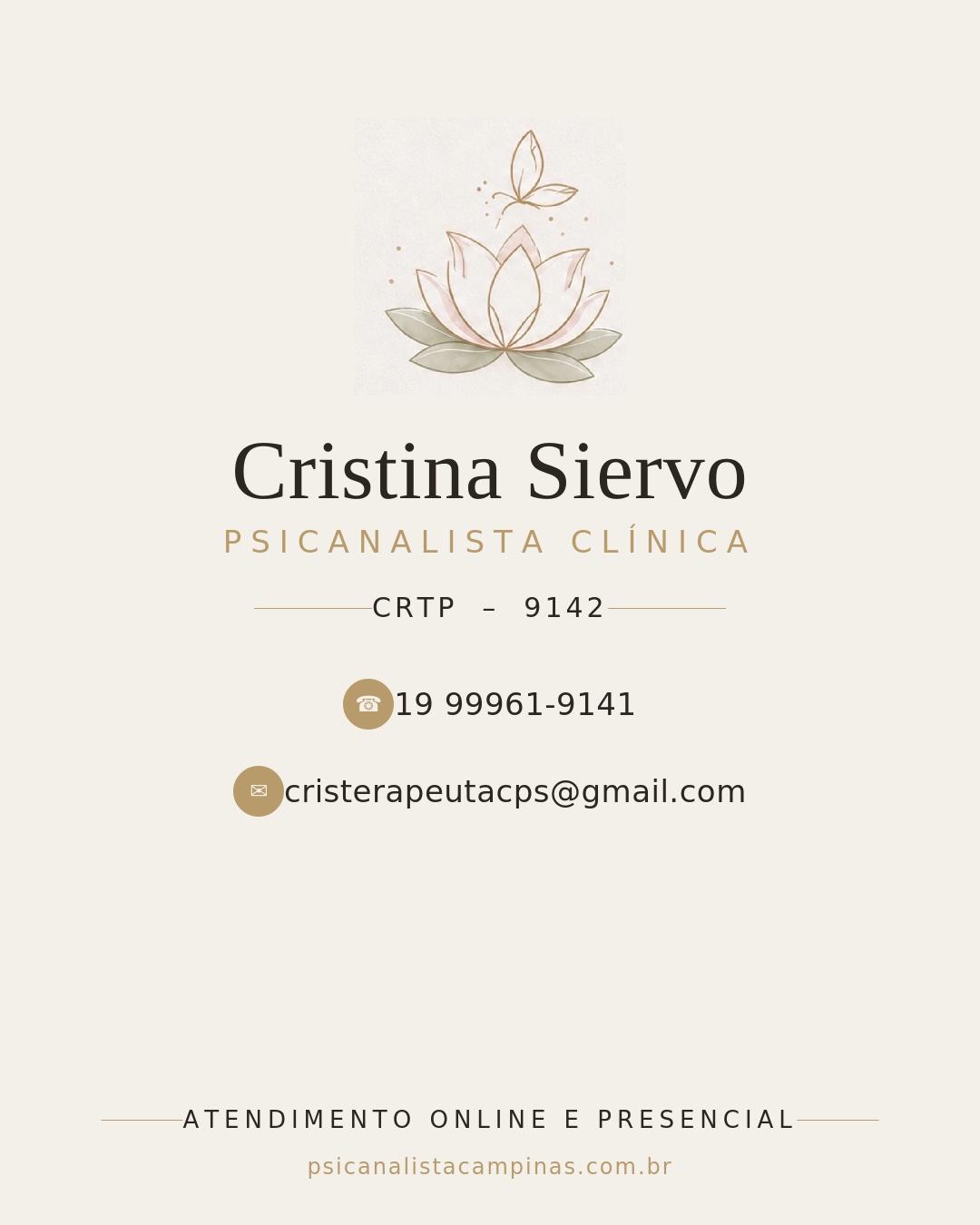 Cristina Siervo – Psicanalista Campinas